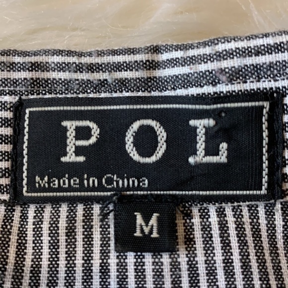 POL striped embroidered button front shirt M - Picture 4 of 8